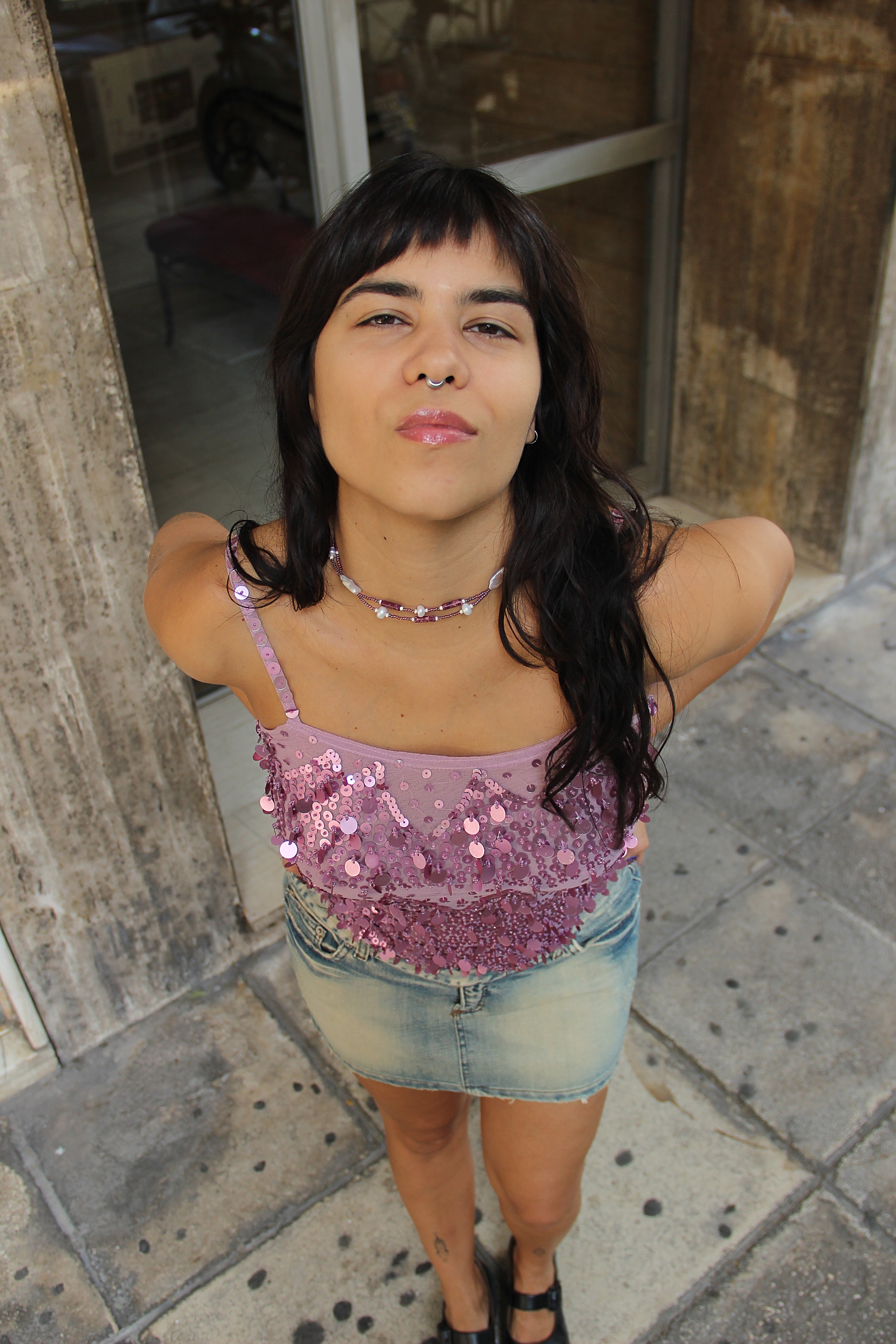 Vintage Y2K sequin top (M/L)
