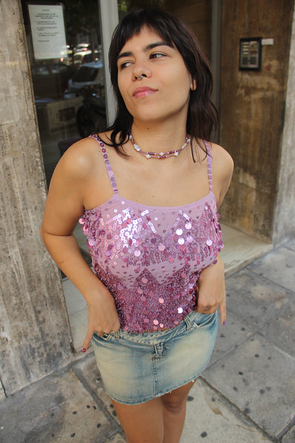 Vintage Y2K sequin top (M/L)