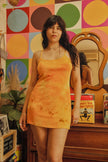 Stunning vintage mesh semi see-through mini dress (M/L)