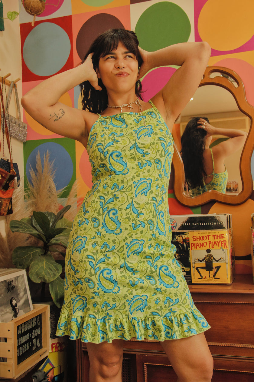 Vintage funky backless dress (M/XL)