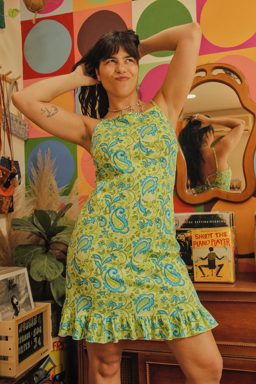 Vintage funky backless dress (M/XL)