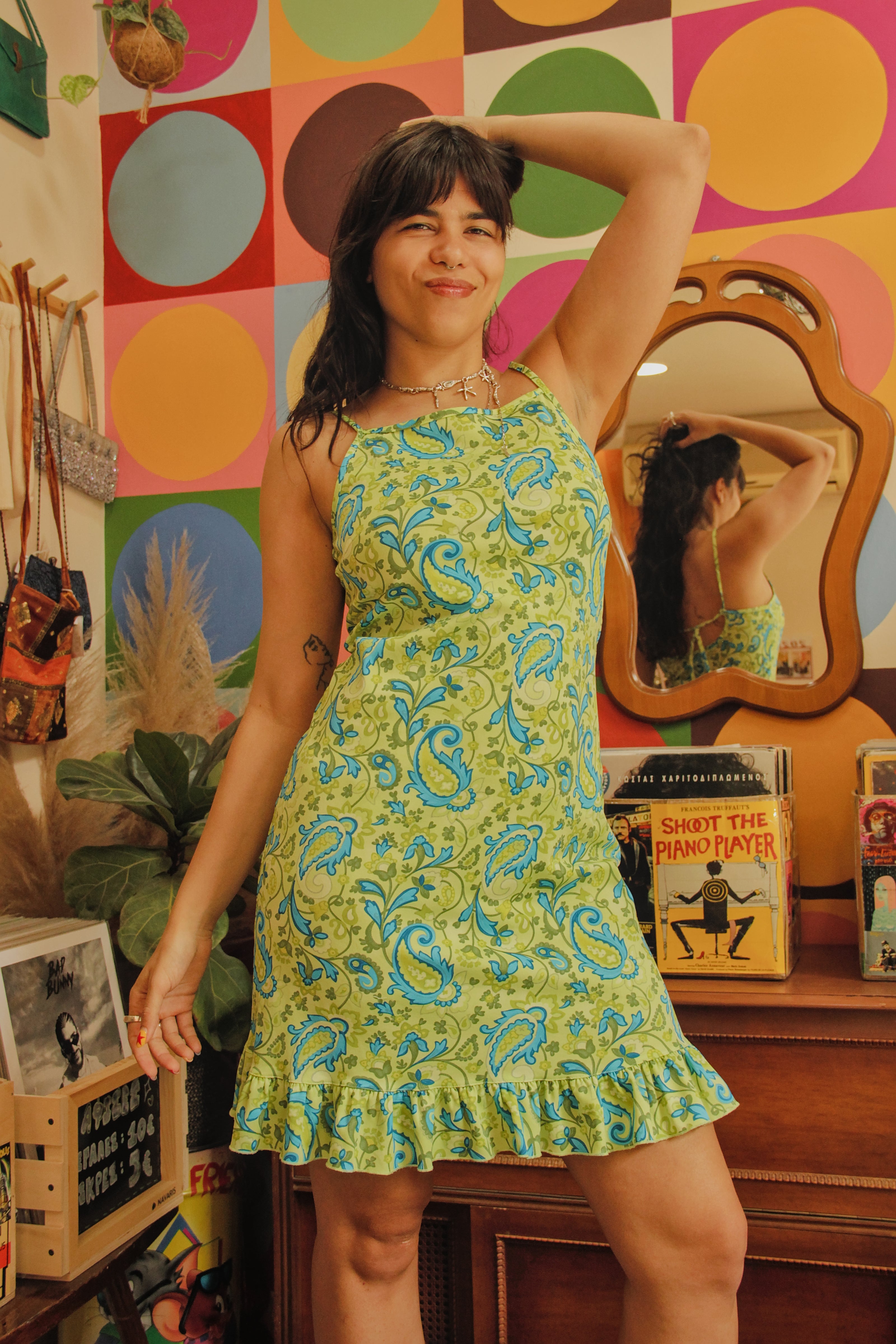 Vintage funky backless dress (M/XL)
