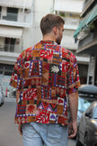 Vintage funky patterned shirt (M)