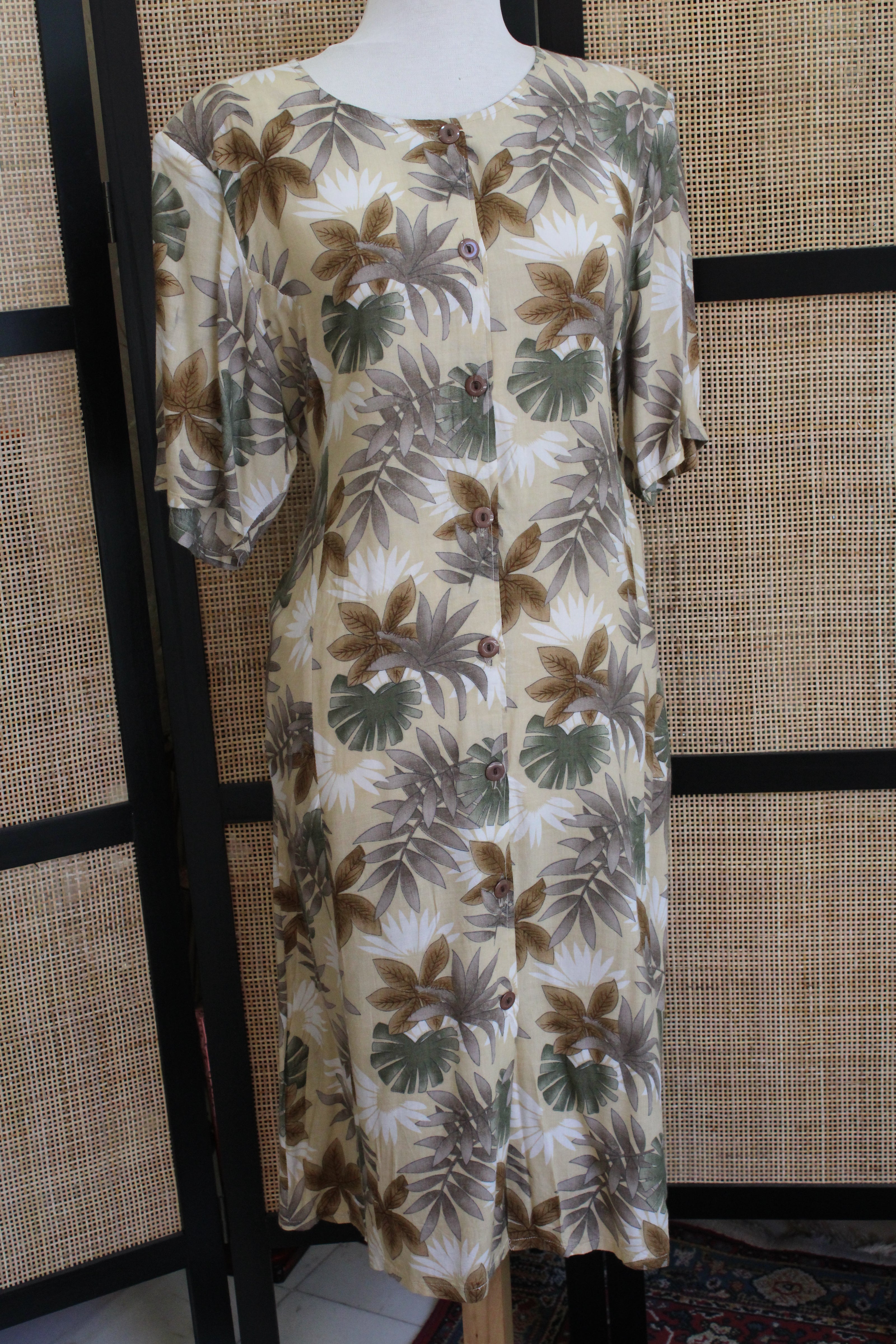 Vintage 90s funky button up dress