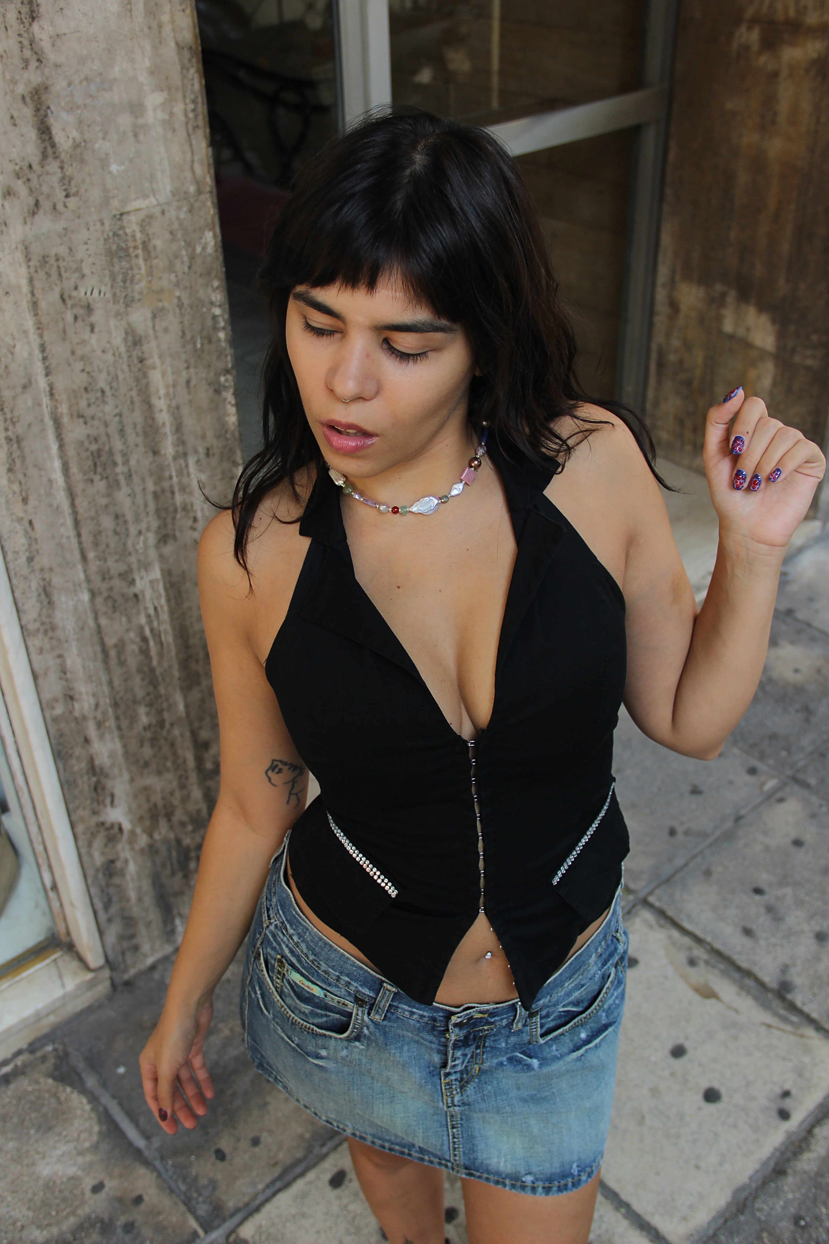 Super hot RINASCIMENTO Y2K backless top (S)