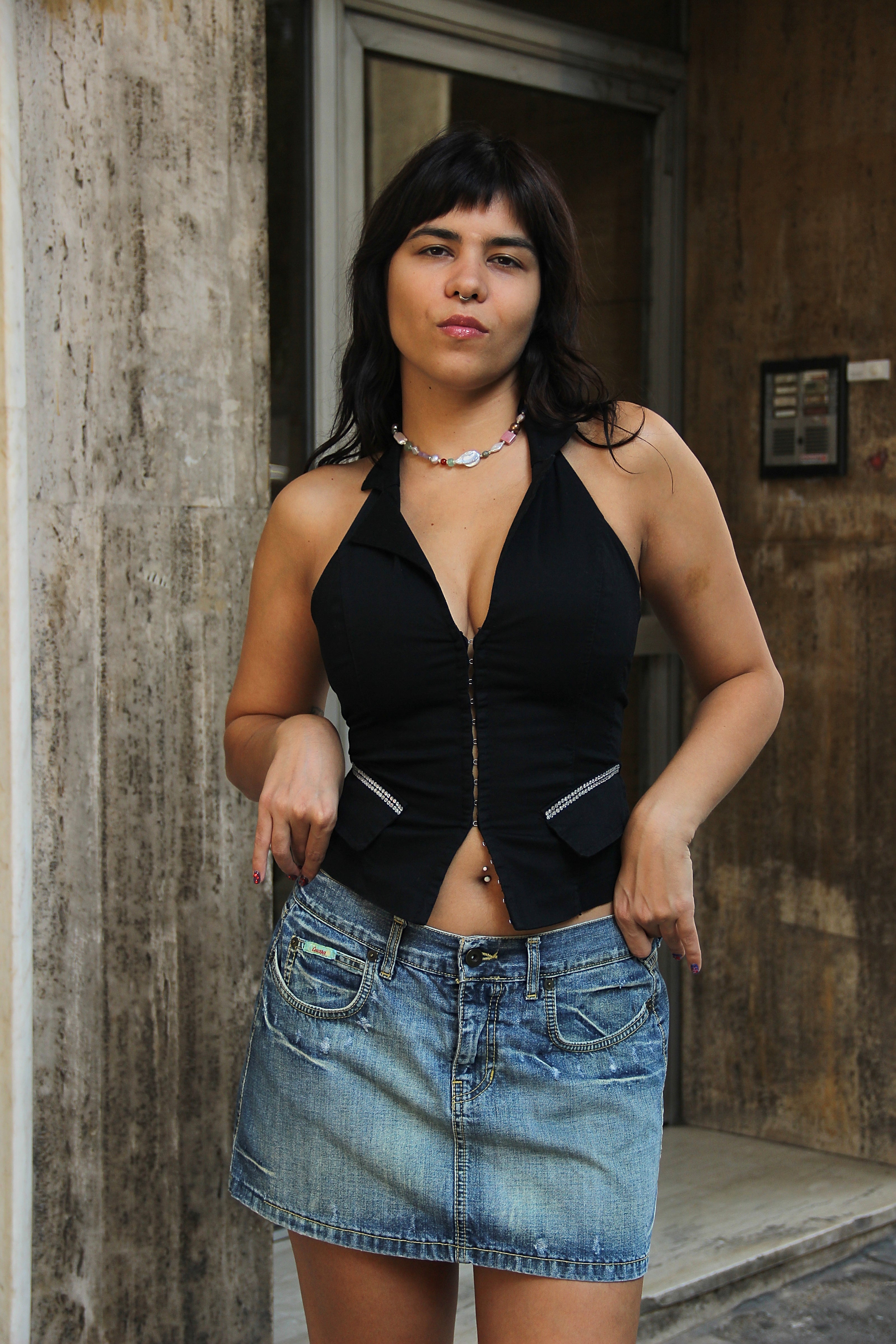 Super hot RINASCIMENTO Y2K backless top (S)