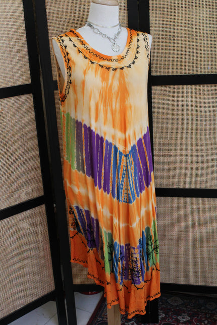 Boho tie dye dress