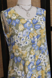 Vintage floral button up dress