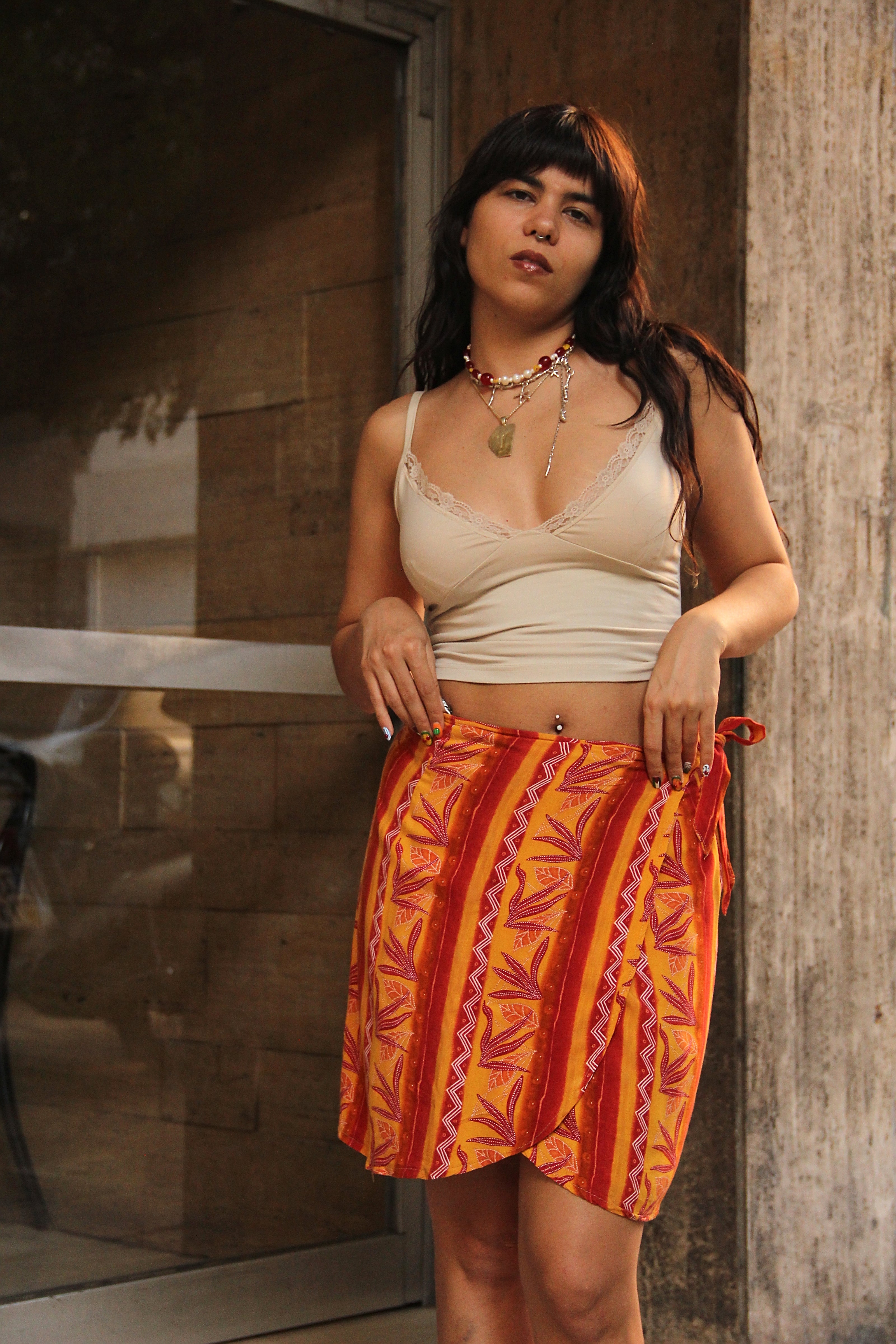 Vintage funky wrap skirt (XS/M)
