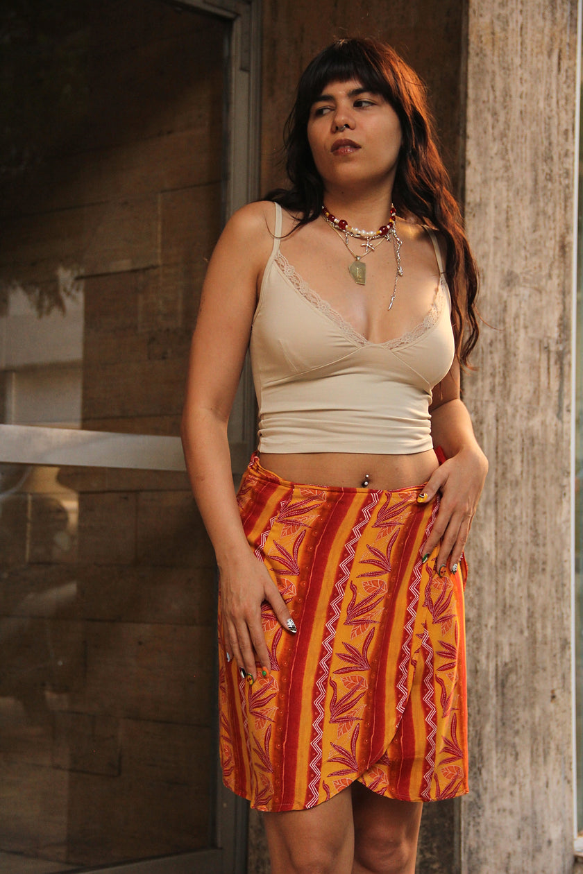 Vintage funky wrap skirt (XS/M)