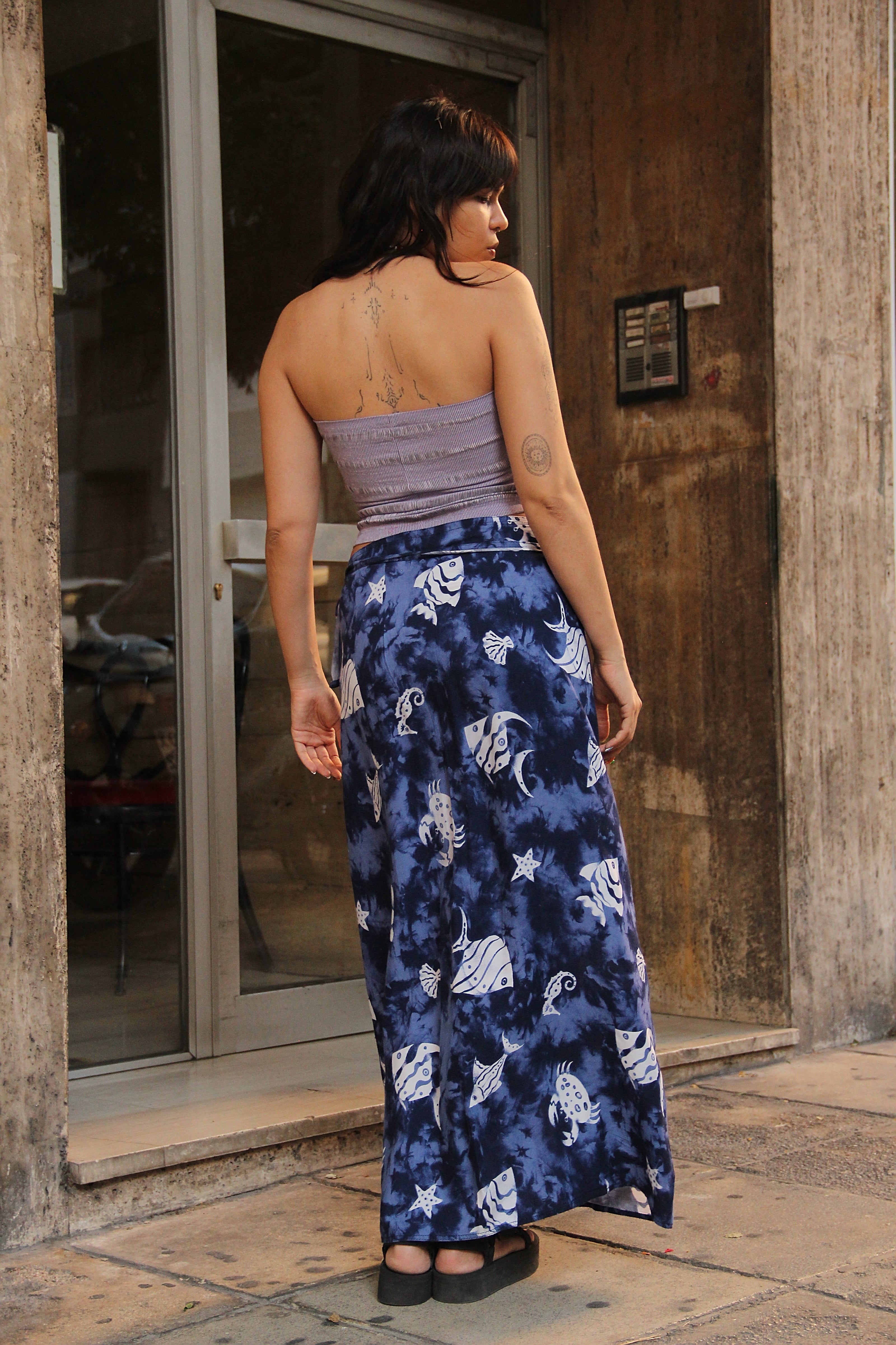 Vintage funky wrap skirt (M/XL)
