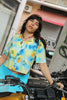 Vintage floral cropped shirt (M/L)