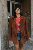Stunning Men's vintage western style genuine suede jacket (L/XL)