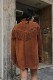 Stunning Men's vintage western style genuine suede jacket (L/XL)