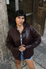 Vintage Men's burgundy genuine leather bomber jacket (XL/XXL)
