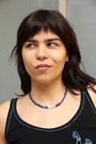 Handmade glass & pearl necklace