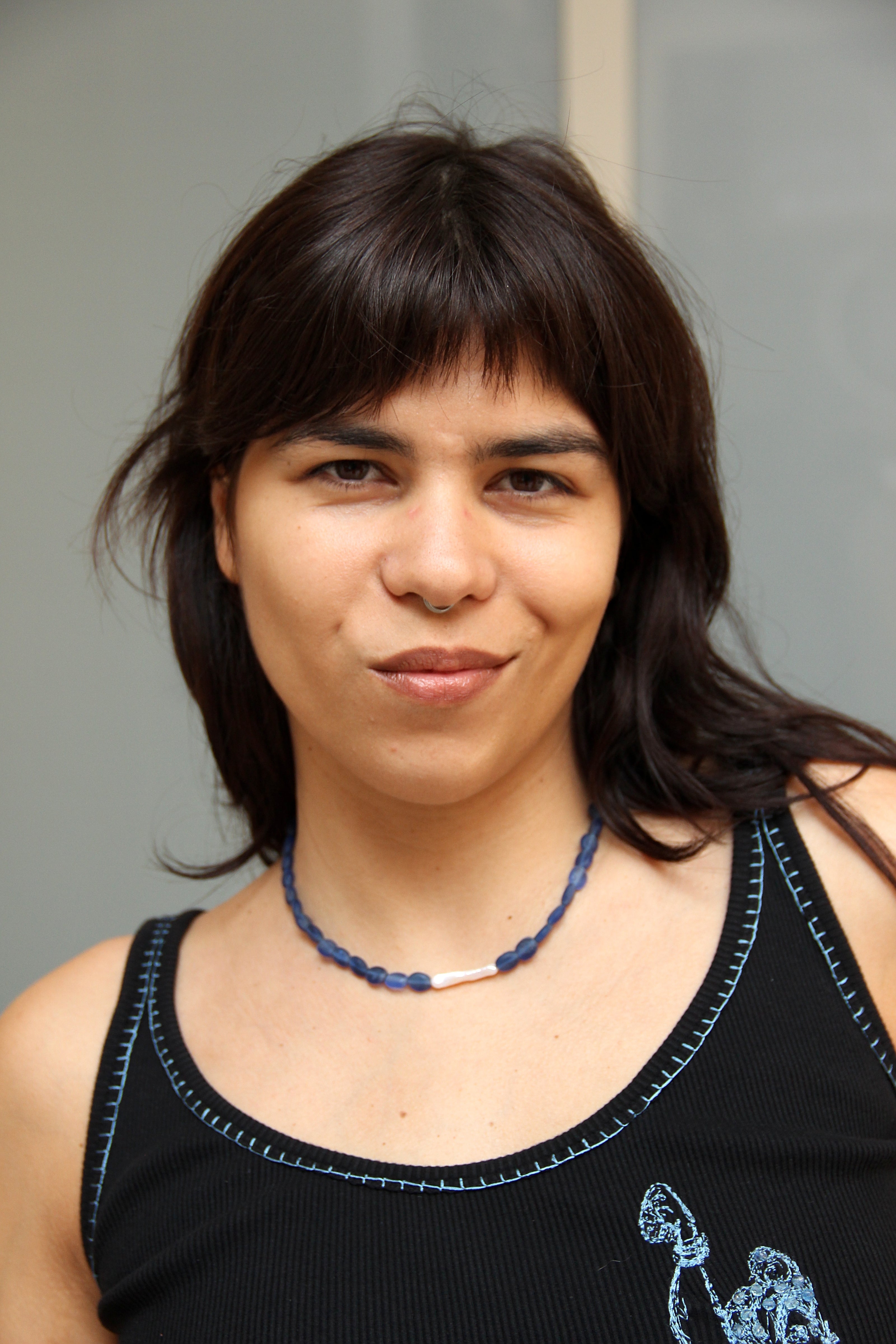 Handmade glass & pearl necklace