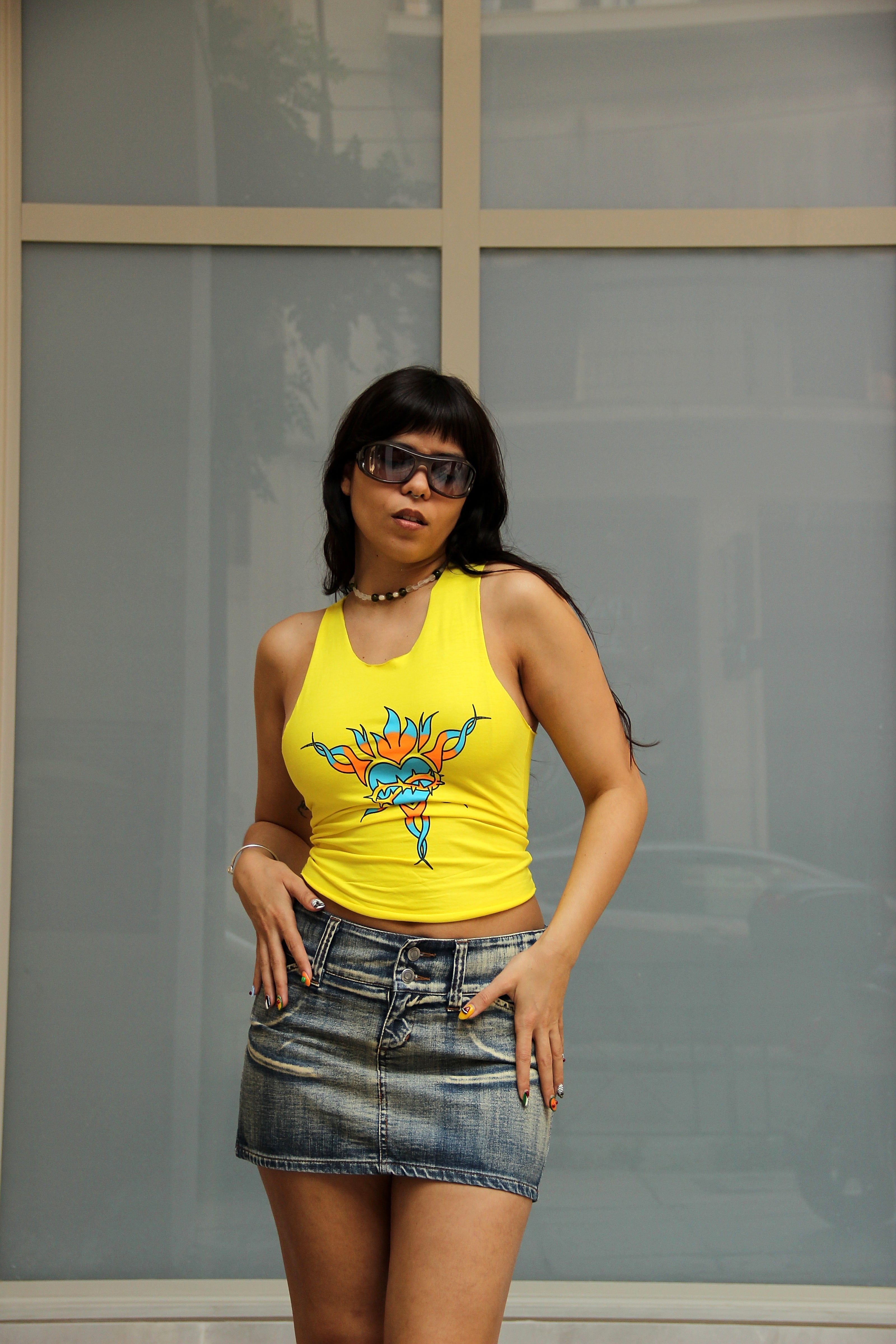 ONLY super hot mini denim skirt (M)