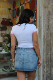 Super cute mini denim skirt (L)