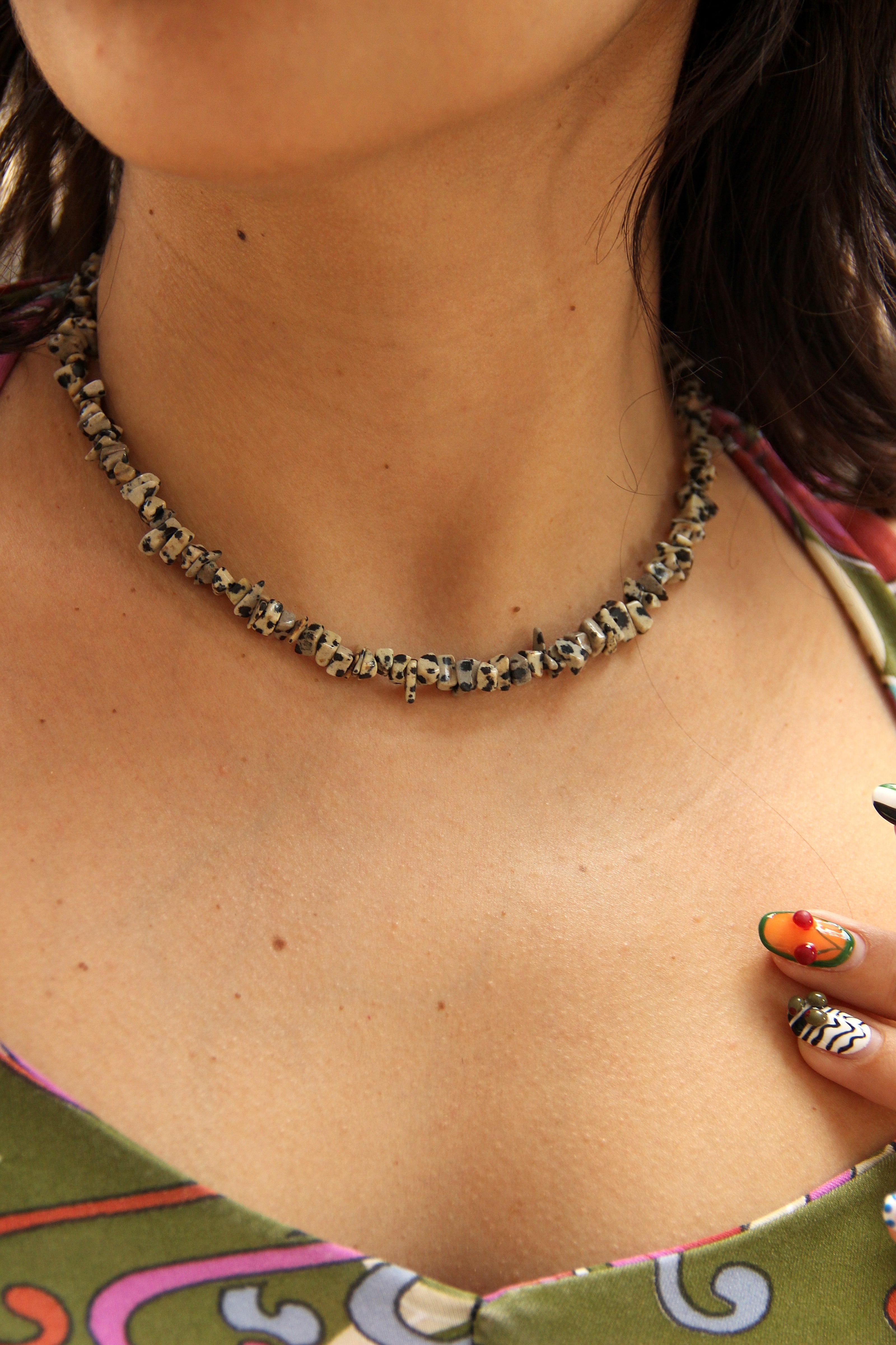 Handmade Dalmatian Jasper chocker