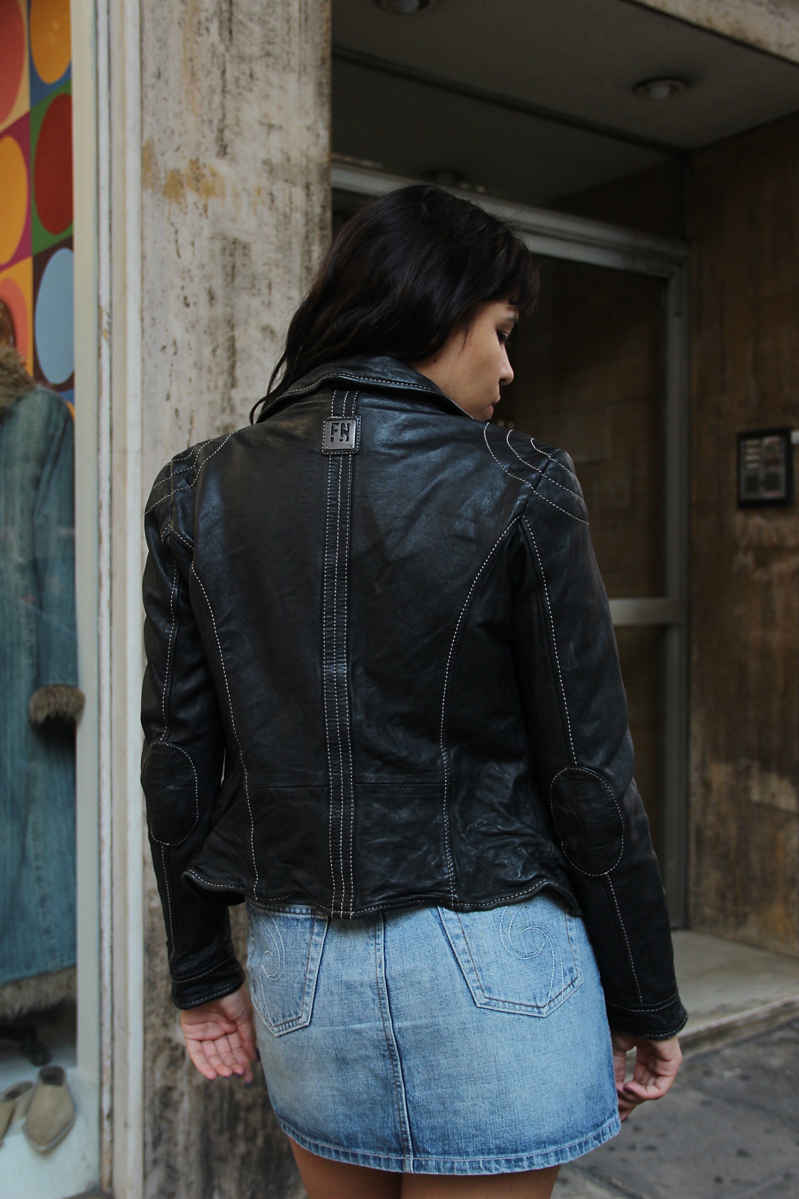 Vintage genuine leather jacket (S)