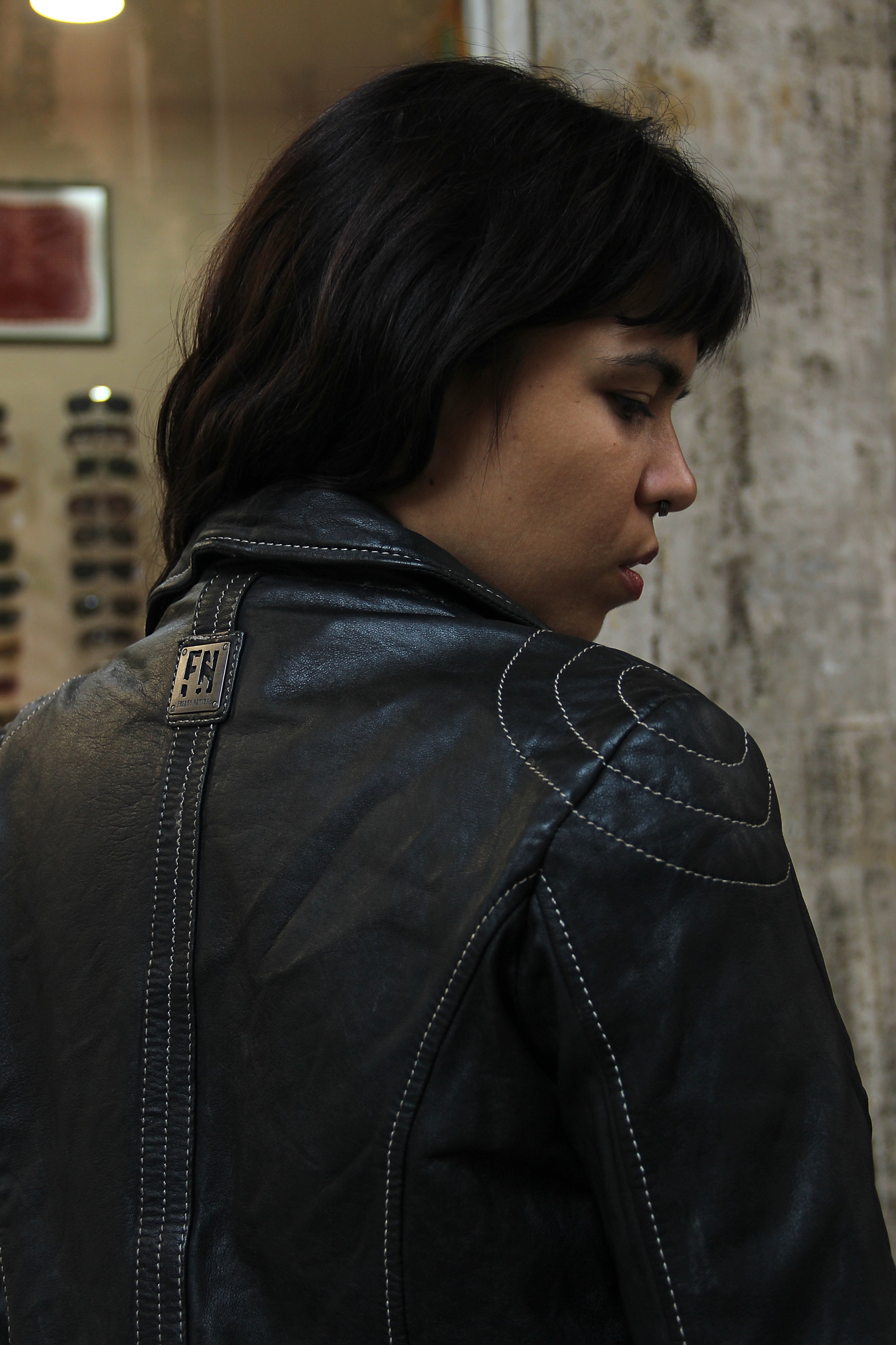 Vintage genuine leather jacket (S)