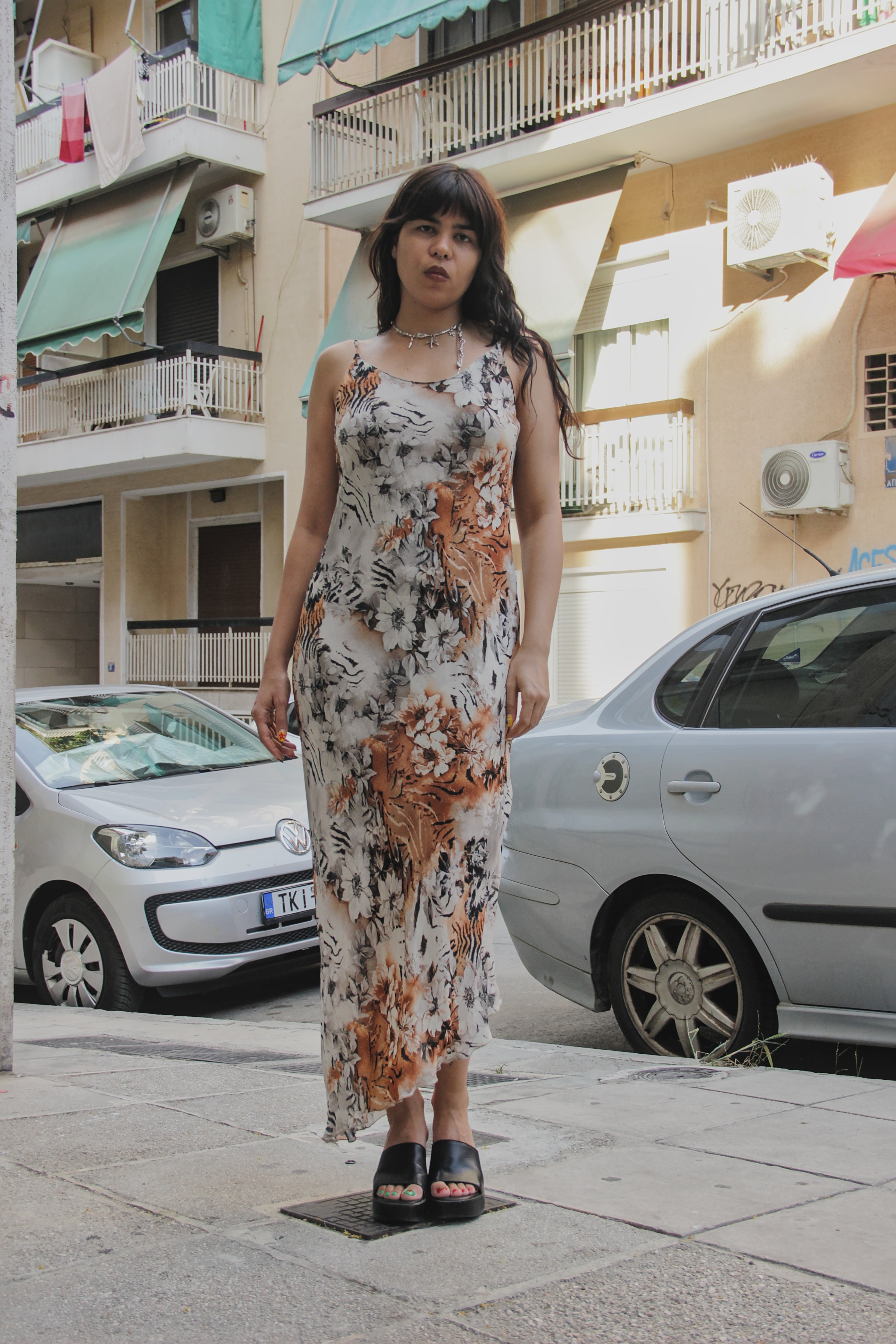 Bernardi collection vintage maxi floral dress (L)
