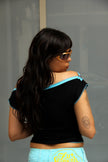 Y.O.U stunning Y2K top with zipper neckline (S/L)