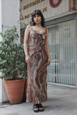 Luca Giordani maxi gorgeous silk dress (L)