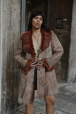 Vintage genuine leather afghan coat (XL)