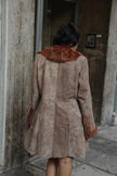 Vintage genuine leather afghan coat (XL)