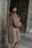 Vintage genuine leather afghan coat (XL)