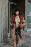 Vintage genuine leather afghan coat (XL)