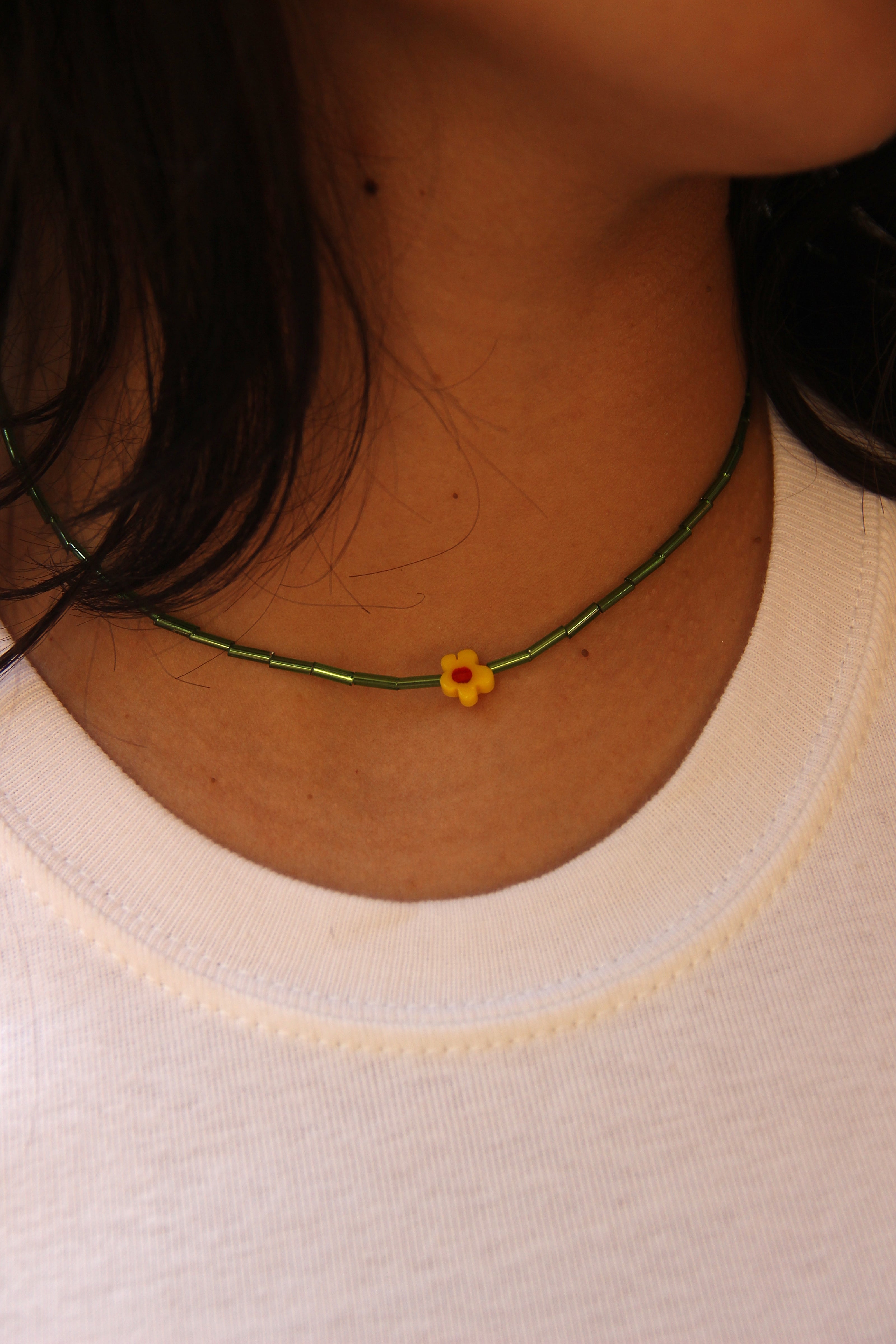 Handmade super cute flower necklace