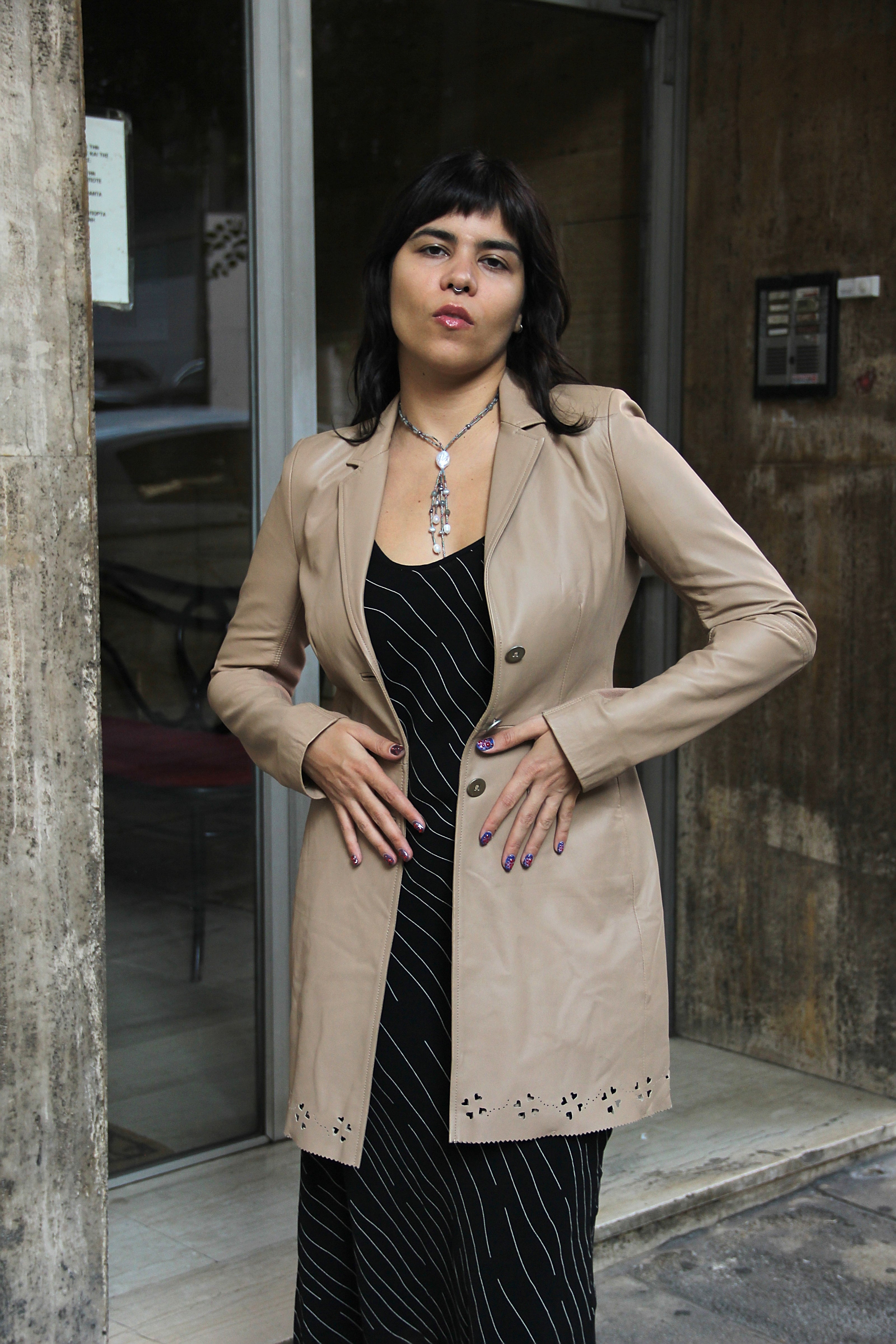 Vintage genuine leather jacket (S)