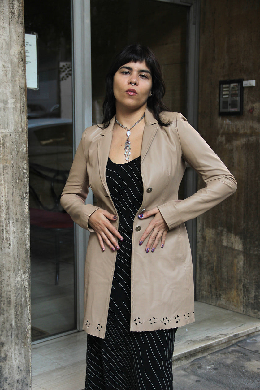 Vintage genuine leather jacket (S)