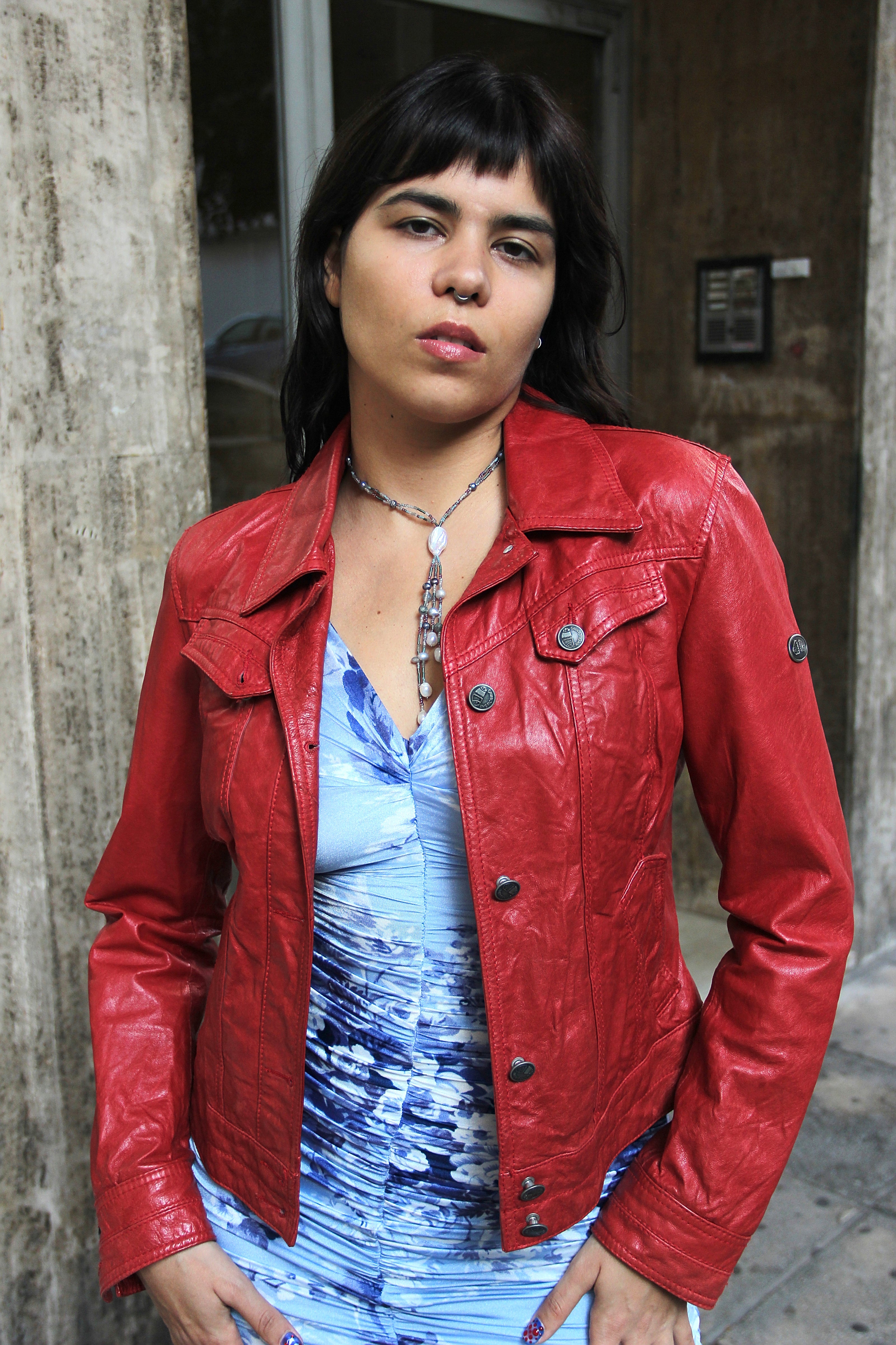 Vintage ref genuine leather jacket (M)