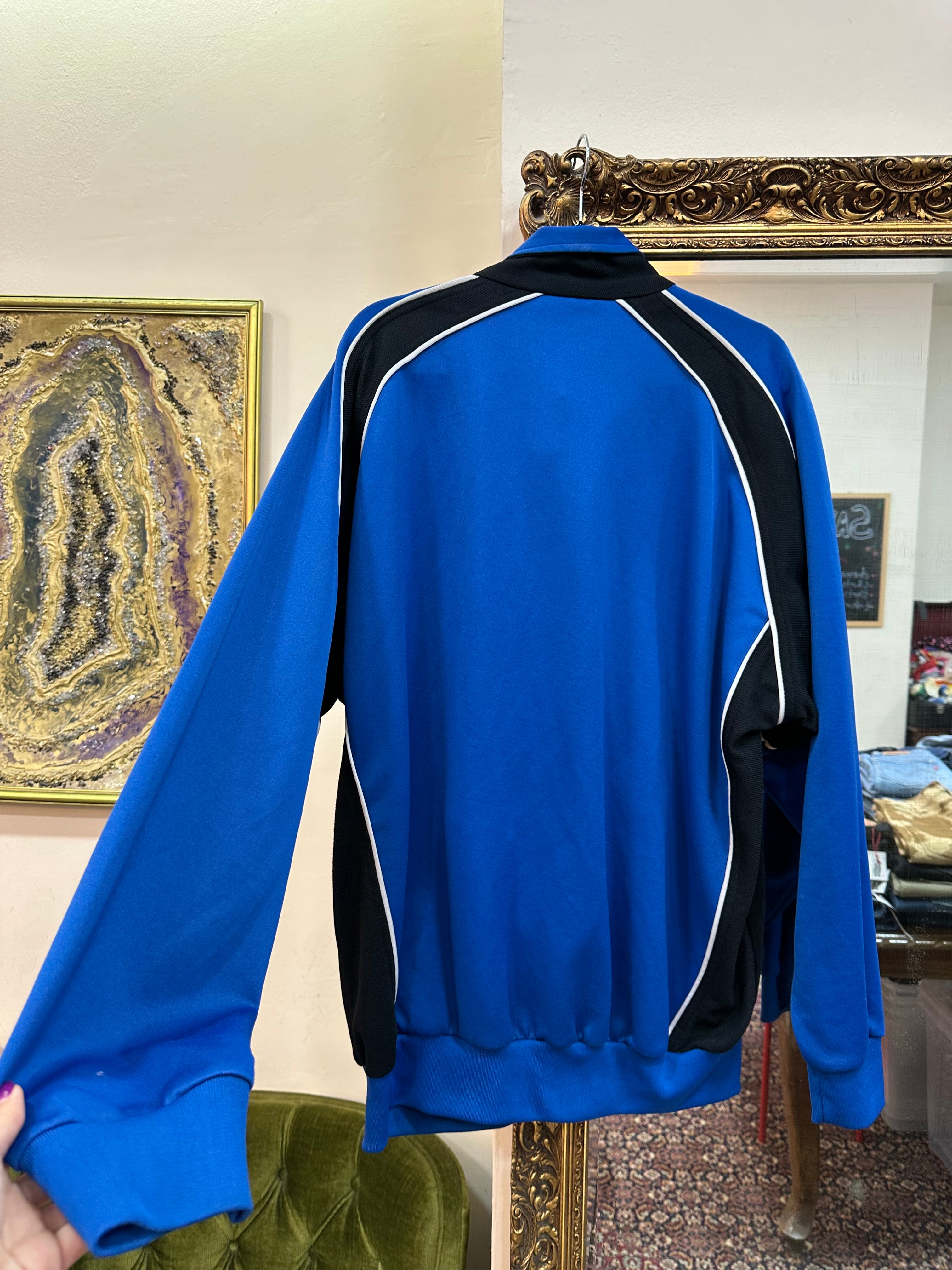 Blue track zip up