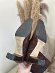 Beautiful suede & leather square heeled boots