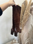 Beautiful suede & leather square heeled boots