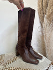 Beautiful suede & leather square heeled boots