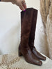 Beautiful suede & leather square heeled boots