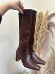 Beautiful suede & leather square heeled boots