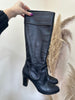 Leather heeled boots