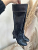 Leather heeled boots