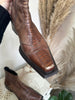 Men’s leather square toed boots