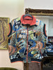 Vintage funky ski jacket vest with fleece lining