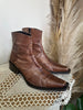 Men’s leather square toed boots