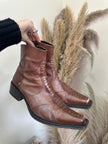 Men’s leather square toed boots