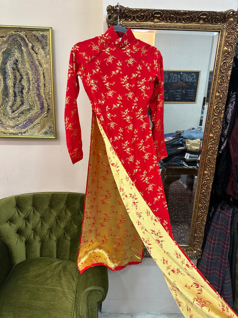 Red Vietnamese Ao Dai